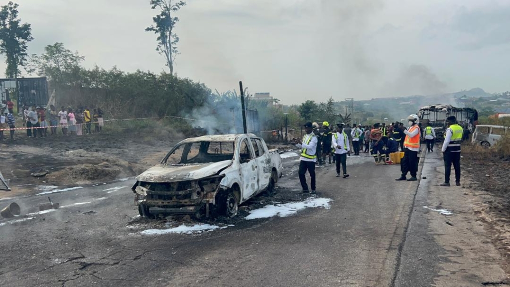 Four burnt, several injured in Nsawam-Accra tanker explosion