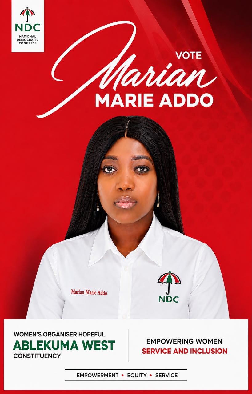 NDC’s HON. MARIAN MARIE ADDO RECORDS STRONG APPROVAL IN ABLEKUMA WEST DELEGATE SURVEY AS THE NEXT CONSTITUENCY’S WOMEN ORGANIZER